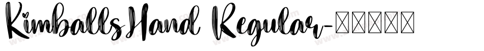 KimballsHand Regular字体转换